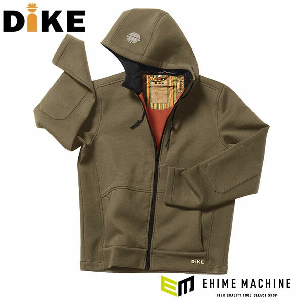 日本正規品 ディーケ フリース フォーム マスティックカーキ M 94214/200-M (8050539560867) DIKE イタリア製の絶妙な色合い