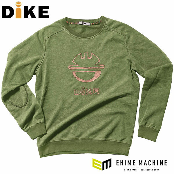 日本正規品 ディーケ トレーナー フリーマン モスグリーン S 94215/500-S (8050539561499) DIKE イタリア製の絶妙な色合い