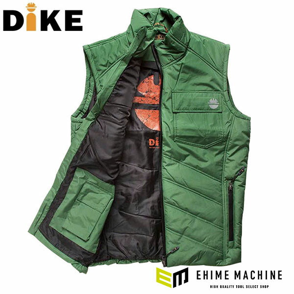 日本正規品 ディーケ ベスト ジャイアント モスグリーン S 95113/500-S (8058258780016) DIKE イタリア製の絶妙な色合い