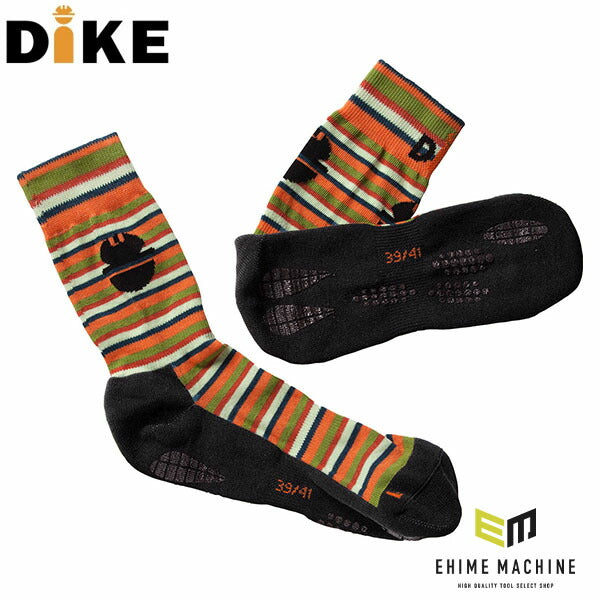 日本正規品 ディーケ エナジーソックス カラット マルチボーダー M 99215/192-39/41 (8058258786803) DIKE イタリア製の絶妙な色合い