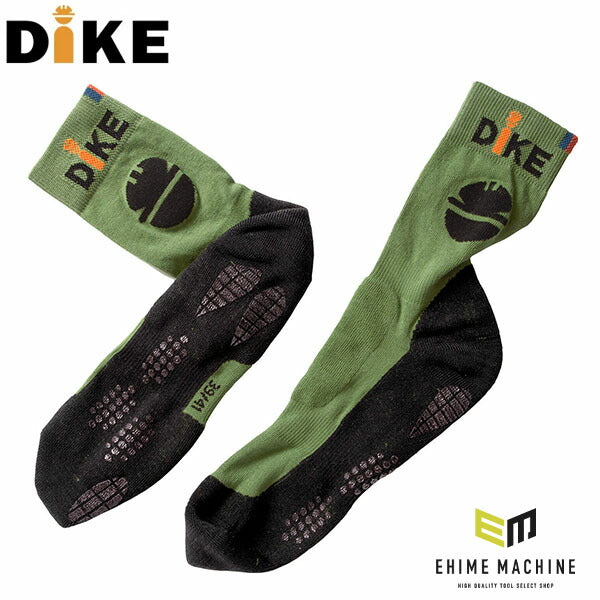 日本正規品 ディーケ エナジーソックス カラット モスグリーン M 99215/500-39/41 (8058258786926) DIKE イタリア製の絶妙な色合い