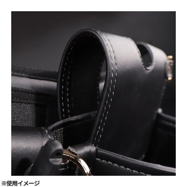 フジ矢 腰袋3段(黒金)LIGHT PU LEATHER SERIES (AB-23BG)(4952520414118) FUJIYA 工具