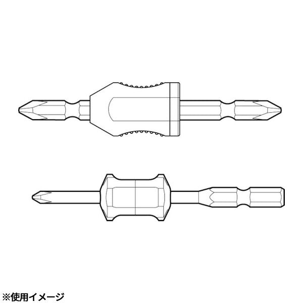 アネックス 六角レンチカラービット 4本組 全長65mm 六角穴付ボルト用 色分け (ACHX4-65L)(4962485402587) ANEX