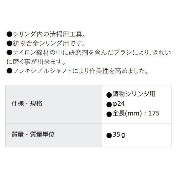 KTC シリンダポリシャ 全長175mm (ACP-24F)(4989433721477) 京都機械工具