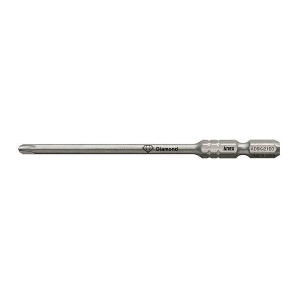アネックス ダイヤモンドサイコウビット 1本組 +2×100 ダイヤモンド 細軸 (ADSK-2100)(4962485433246) ANEX