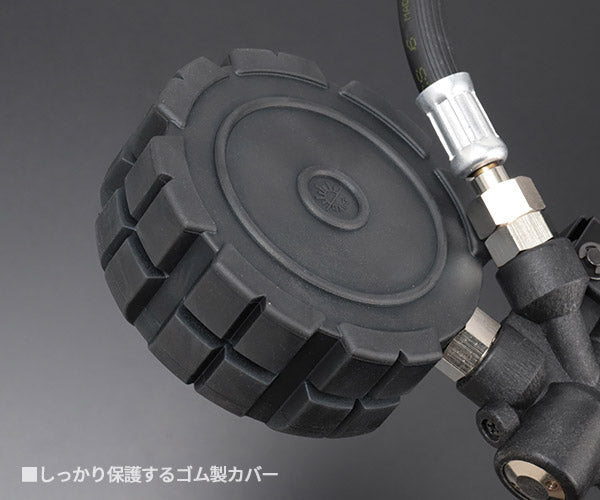 Autobahn AGE8035-11 タイヤゲージ ブラック Max 350kPa ソフトチャック仕様 オール特殊樹脂製 チャック アウトバーン