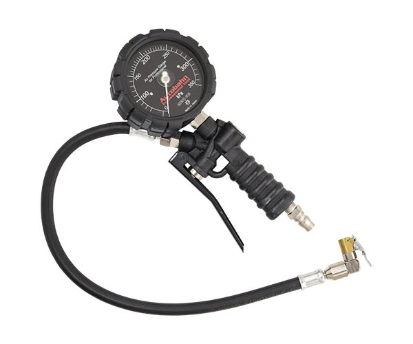 Autobahn AGE8035-5 タイヤゲージ ブラック Max 350kPa L型 クリップチャック仕様 アウトバーン