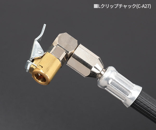 Autobahn AGE8035-5 タイヤゲージ ブラック Max 350kPa L型 クリップチャック仕様 アウトバーン