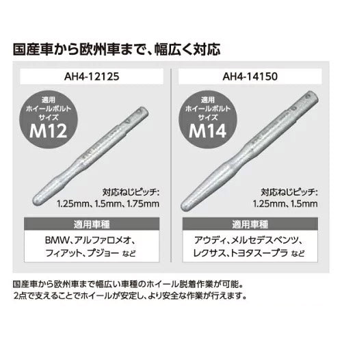 KTC AH4-12125 クイックホイール ガイドピン 適応ホイール ボルトサイズ M12 車 自動車専用ツール 京都機械工具
