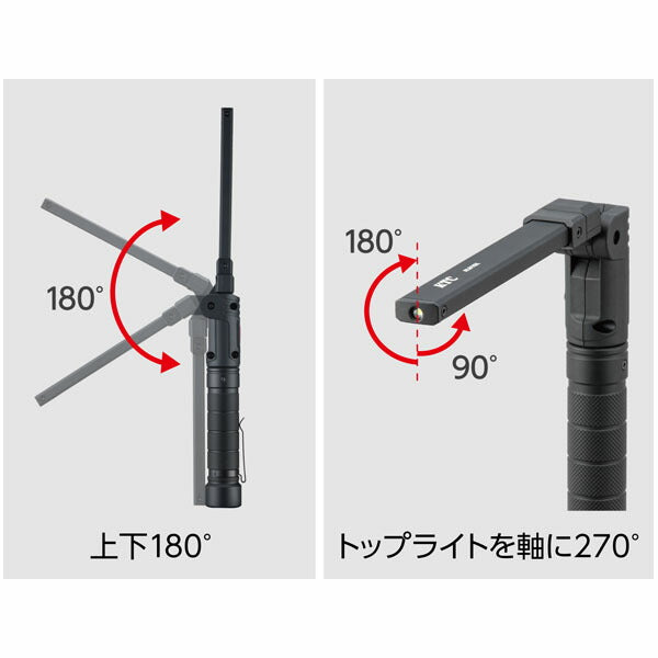 KTC 充電式LED折りたたみライト (AL815X)(4989433778051) 京都機械工具