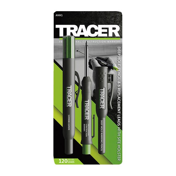 日本正規品 トレイサー ディープホールシャープペンシル 2.8mm 2B 替芯6本付 深穴マーキング 建築用シャープペン (AMK1)(0761856099548) TRACER