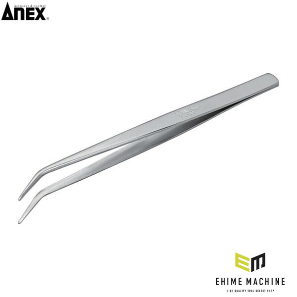 アネックス ステンレスピンセット 150mm先曲 弱電用 ステンレス (141)(4962485091224) ANEX