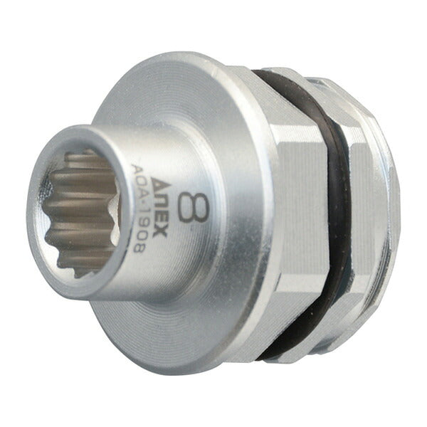 アネックス オフセットアダプター用ソケット8mm 狭所 隅打ち (AOA-1908)(4962485278793) ANEX