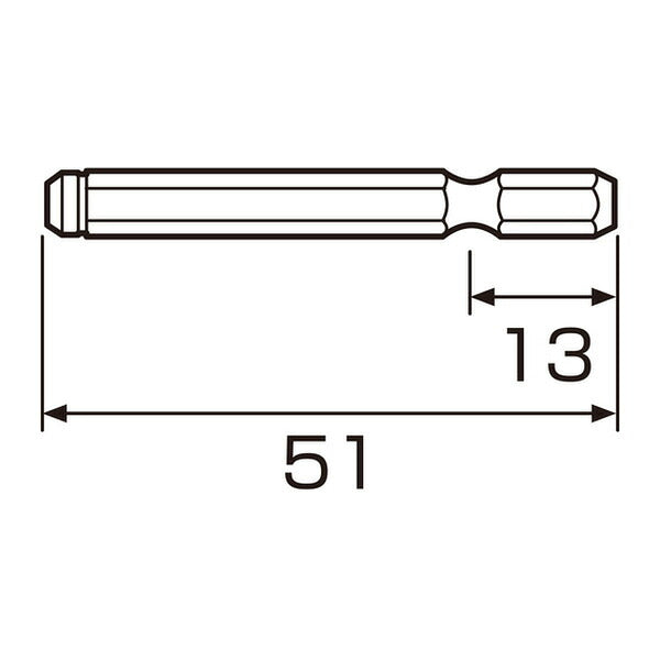 アネックス オフセットアダプター19mm専用 止め輪付ビット 狭所 隅打ち (AOA-19EB)(4962485278724) ANEX