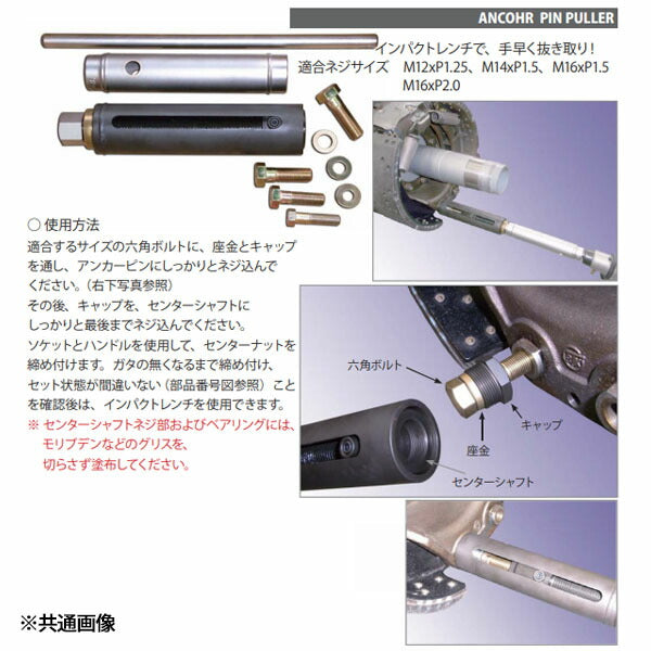ハスコー 六角ボルト M14×P1.5 座金セット AP-216-07 (4940995513177) HASCO アンカーピンプーラー用 補修部品