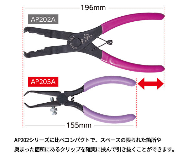 KTC クリップクランププライヤ 30度 AP205A (4989433778419) 京都機械工具 板金工具