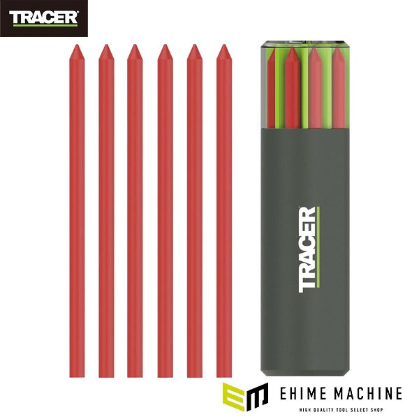 日本正規品 トレイサー タフシャープペンシル替え芯 5.2mm レッド 106mm 6本 (ATPL2)(5060668273739) TRACER