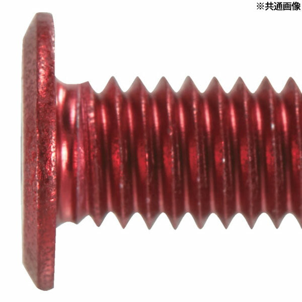TRUSCO B194-0408 ヘックスローブ超極低頭ねじ アルミ アルマイト赤 M4×8 4本入(4550414157600) トラスコ中山
