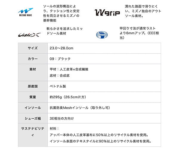 ミズノ B1GA240009 スニーカーサンダル 水陸両用 WAVE EVOKE SWITCH ユニセックス ブラック MIZUNO
