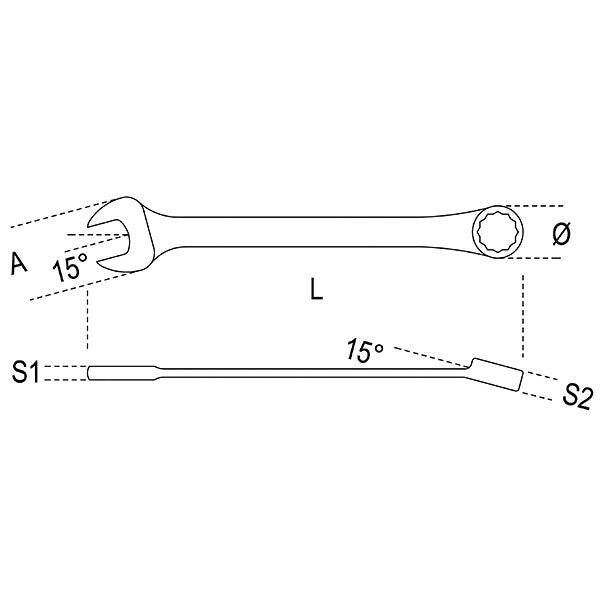 日本正規品 ベータ ロングコンビネーションレンチ 24mm (ミラー仕上) (42LMP 24)(8014230158679) Beta