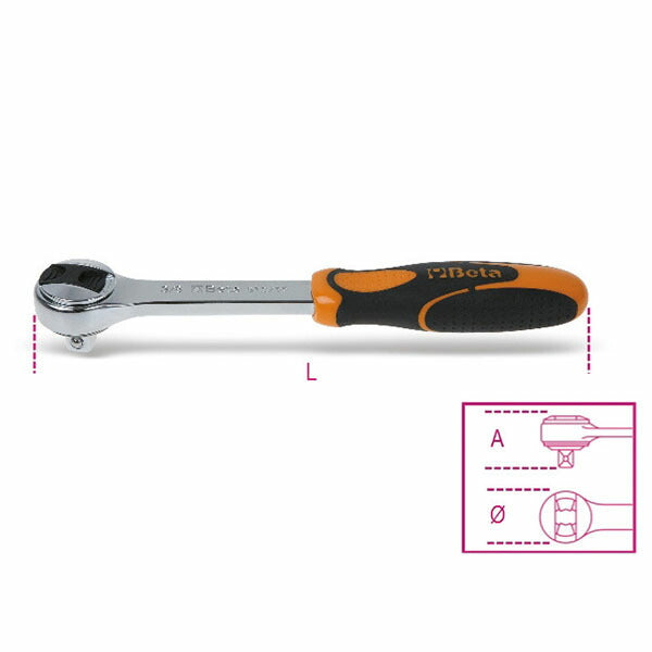 日本正規品 ベータ ラチェットハンドル 3/8 72ギア (910/55)(8054809542690) Beta