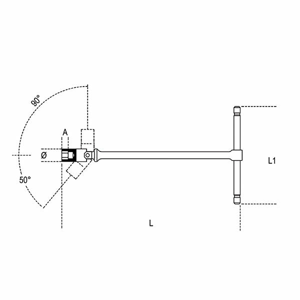 日本正規品 ベータ スライドTハンドルスイベルロングソケットレンチ 13mm (952L 13)(8014230038704) Beta