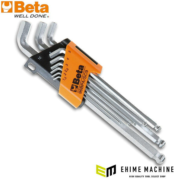 日本正規品 ベータ ショートヘッド六角レンチセットボールポイント付 (96BPA/SC9)(8014230664996) Beta