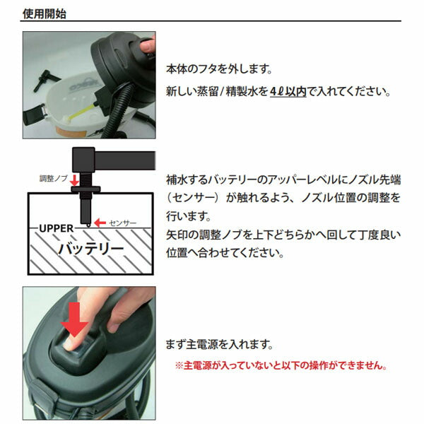 ハスコー バッテリー補水機III DC12V仕様 BFR-500K (4582605860068) HASCO