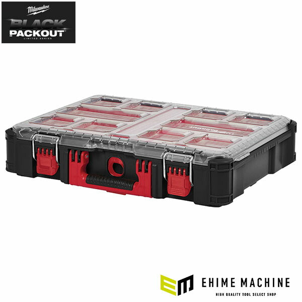 日本正規品 2025AW限定 ミルウォーキー PACKOUT オーガナイザー ブラック(Mサイズ)(4932464082) Milwaukee パックアウト 工具箱 小物入れ