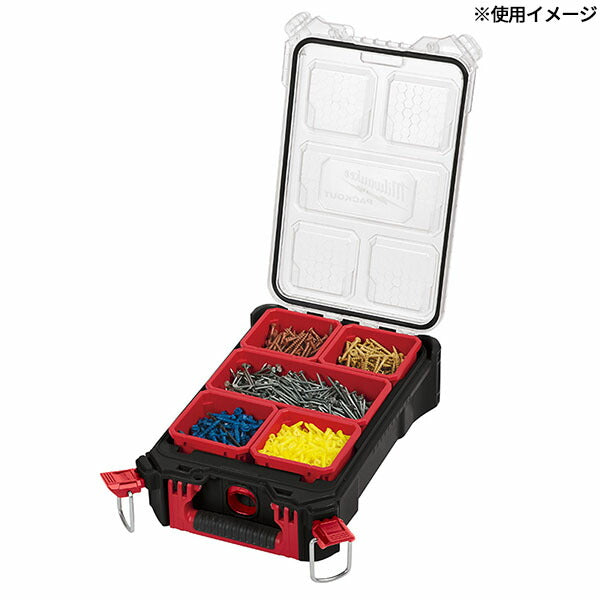 日本正規品 2025AW限定 ミルウォーキー PACKOUT オーガナイザー ブラック(Sサイズ)(4932464083) Milwaukee パックアウト 工具箱 小物入れ