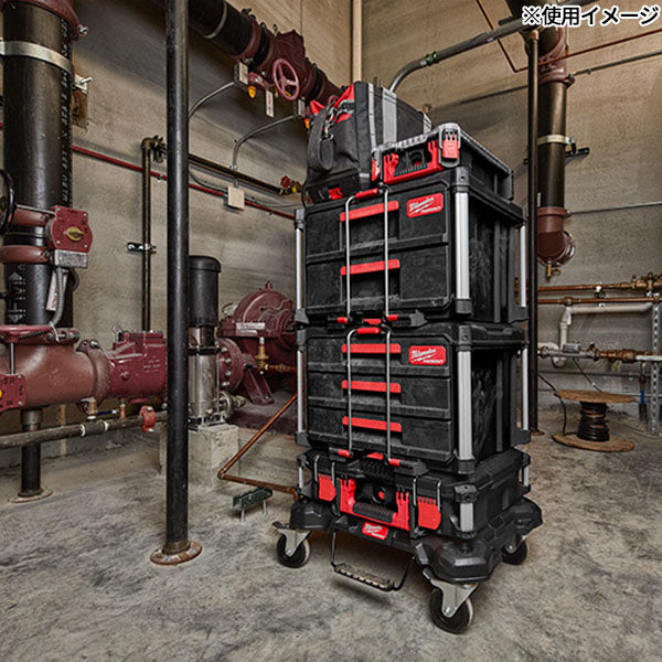 日本正規品 2025AW限定 ミルウォーキー PACKOUT 引き出し収納 2段 ブラック (4932472129) Milwaukee パックアウト 工具箱 電動工具入れ