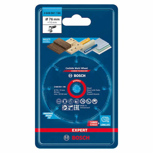 日本正規品 ボッシュ カーバイドマルチホイール 76mm 2608901196 (4059952567549) BOSCH