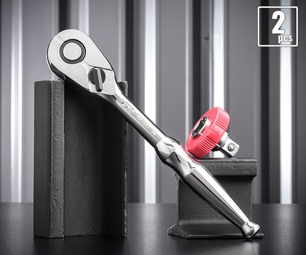 【ワケあり特価品】KTC BR390-BE3-Q 1012 ラチェットハンドル + クイックスピンナ セット 差込角9.5mm (BR390,BE3-Q) 90枚ギアラチェット採用2点セット エヒメマシンオリジナルセット