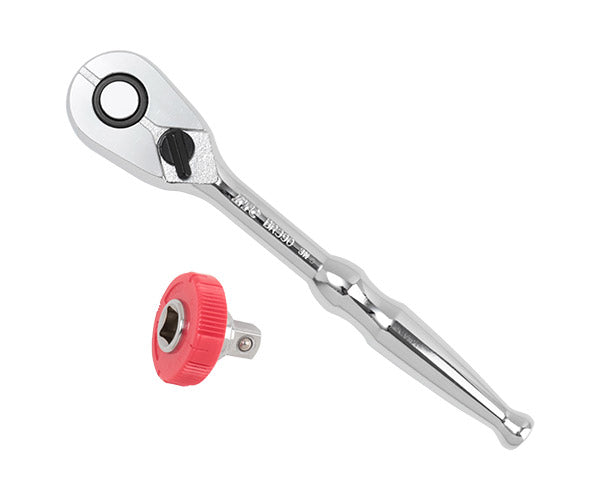 【ワケあり特価品】KTC BR390-BE3-Q 1012 ラチェットハンドル + クイックスピンナ セット 差込角9.5mm (BR390,BE3-Q) 90枚ギアラチェット採用2点セット エヒメマシンオリジナルセット