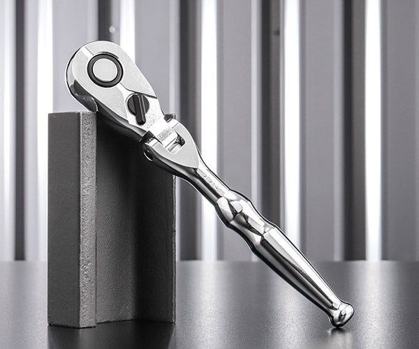 【11月の特価品】KTC BR390F フレックスラチェットハンドル 差込角9.5mm 全長180mm プッシュボタン脱着機構付 (ユニオン機構)