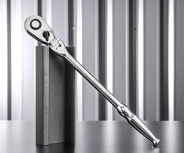 KTC BR390FL フレックスロングラチェットハンドル 差込角9.5mm 全長275mm プッシュボタン脱着機構付 (ユニオン機構)