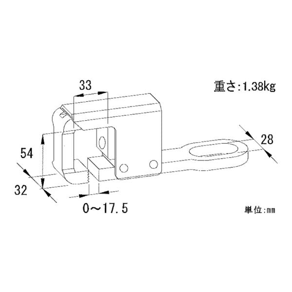 KOTO C-9054 直角ディープクランプ 従来のC-9032のフトコロサイズを大きくし高さのあるコアサポートクランプ可能 江東産業 板金工具 フレーム修正機用