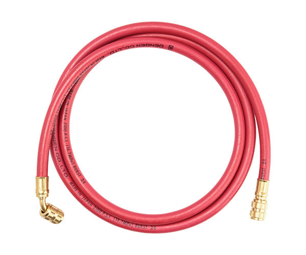 デンゲン 134aチャージングホース 赤 高圧用 1.6m 虫押しナシ 単品 (CP-H1600FR-SL) (4562396136795) DENGEN