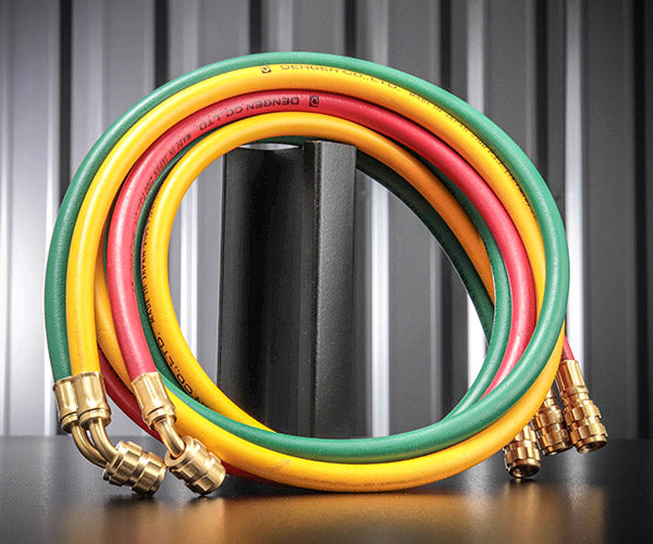 DENGEN エアコンガスチャージングホース3本セット CP-H1600FS