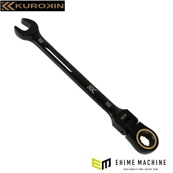 フジ矢 首振ラチェットコンビネーションレンチ 10mm(黒金) (CWL-10-BG)(4952520852378) FUJIYA 工具