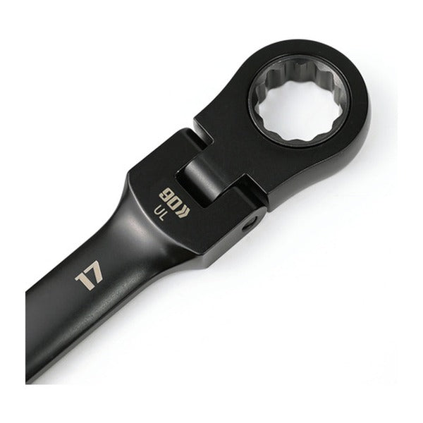 フジ矢 首振ラチェットコンビネーションレンチ 17mm(黒金) (CWL-17-BG)(4952520852415) FUJIYA 工具