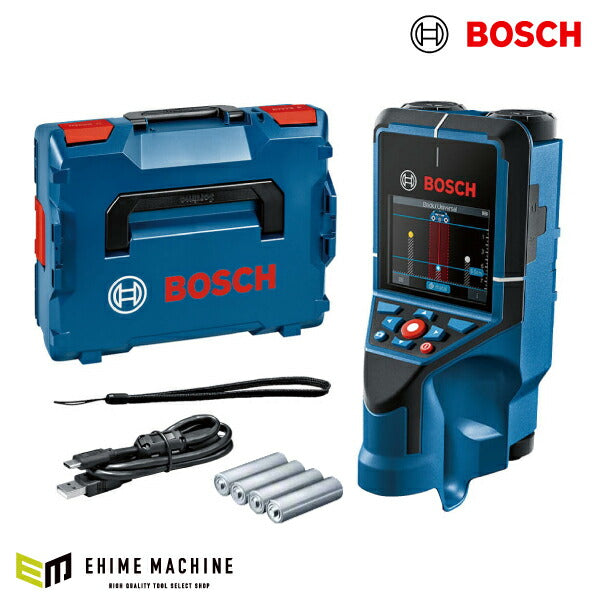 日本正規品 BOSCH D-TECT200JPS コンクリート探知機 ボッシュ L-BOXX 136、USB-Cケーブル、ハンドストラップ、テスト電池x4本、電池パック付