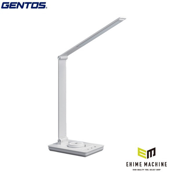 ジェントス デスクライト 調光・調色 ワイヤレス給電付き 1000lm ホワイト (DK-R116WH)(4950654053210) GENTOS