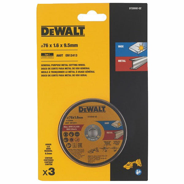 日本正規品 デウォルト DCS438用金属切断砥石 (DT20592-QZ)(4536178896702) DEWALT