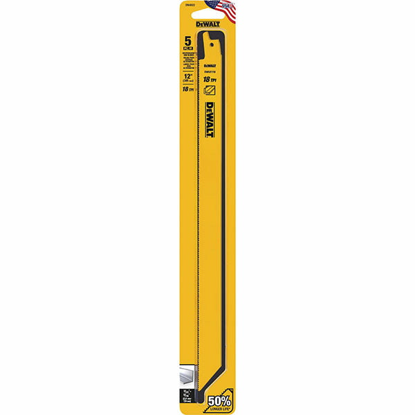 日本正規品 デウォルト セーバーソーブレード18山x300mm(5枚) (DWAR118-JP)(4536178923538) DEWALT