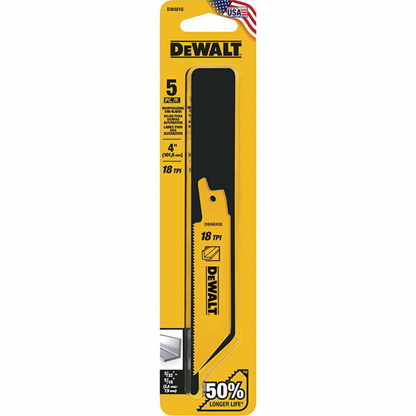 日本正規品 デウォルト セーバーソーブレード18山x100mm(5枚) (DWAR418-JP)(4536178923484) DEWALT