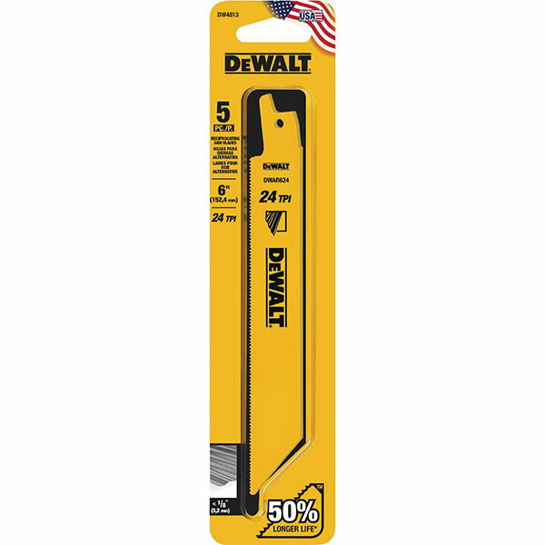 日本正規品 デウォルト セーバーソーブレード24山x150mm(5枚) (DWAR624-JP)(4536178923545) DEWALT