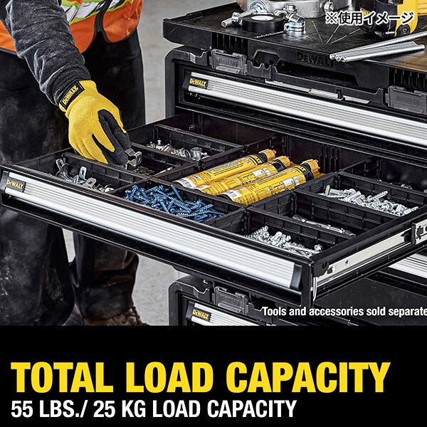 日本正規品 デウォルト タフシステム 2.0 DXL 浅型2段チェスト (DWST08520-1) タフシステム連結可能 DEWALT (4536178929950)