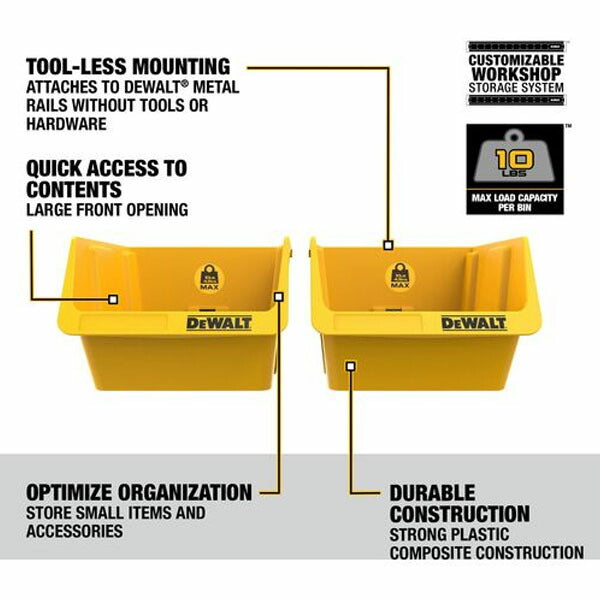 日本正規品 デウォルト ガレージ カップホルダー 収納カップ2個セット (DWST82813)(4536178929929) DEWALT
