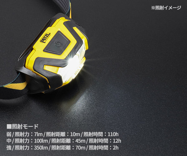 日本正規品 ペツル アリア1 ヘッドライト 350ルーメン (E069AA00)(3342540840188) PETZL